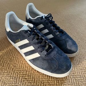 Navy Adidas Gazelles- Like New